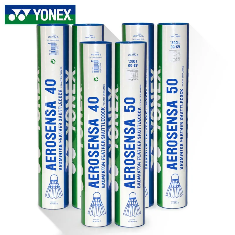 1 Tube YONEX YY Badminton Shuttlecocks Goose Feather Competition  AS40 AS50