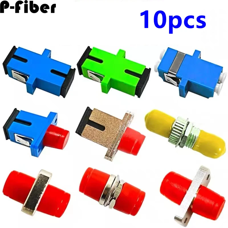 10pcs Optical fiber coupler fc-sc optical fiber flange LC duplex adapter FC SC connector ftth flange P-fiber