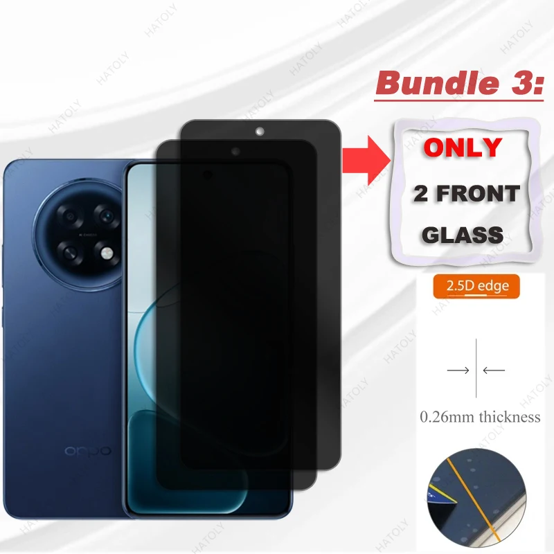 4PCS Tempered Glass Privacy Screen Protector For Oppo A6 Max 5G Glass For Oppo A6 GT 5G Camera Lens Protector Anti-spy Glass