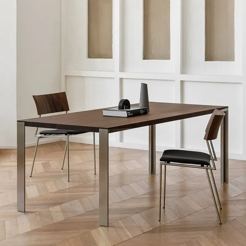 

Luxury Italian Kitchen Table Decoration Unique Modern Wooden Space Saving Kitchen Table Brown Esstisch Furniture For Home