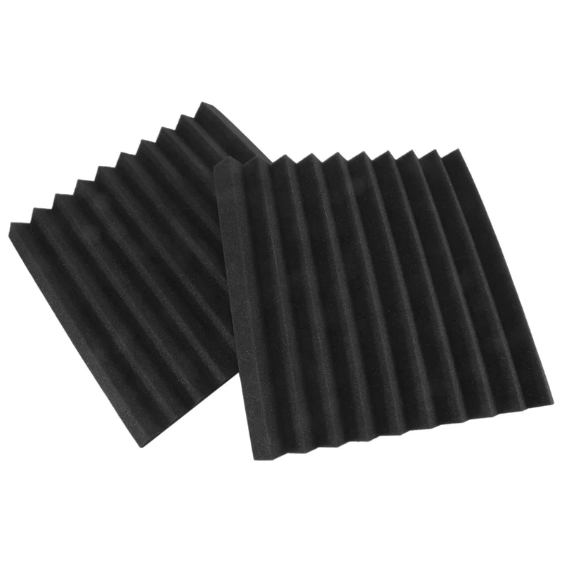 ABRU-36 パック自己粘着音響パネル、12X12x1 インチ防音フォームパネル、ホームスタジオ用防音壁パネル
