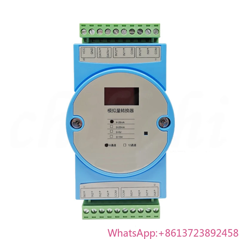 

4-20mA / 0-20mA / 0-5V / 0-10V to RS485 Modbus Analog Acquisition Module 8-channe Voltage and Current Input