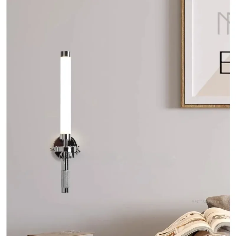 GHJUYIOL Nordic retro industrial style bedroom, bedside lamp, corridor, corridor, bathroom, long wall