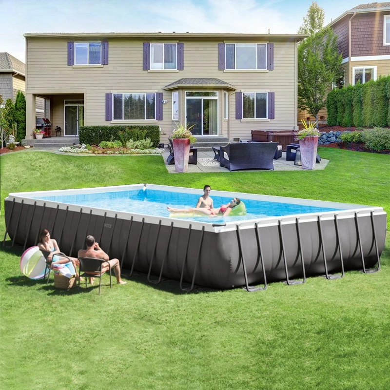Rectangular pipe frame pool home bracket swimming pool bathtub fish farming fishing pond thickened high