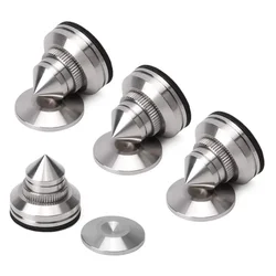 4PCS 4x 28mm Adjustable Stainless Steel Speaker Spike Turntable Isolation Feet Pad Floor Protector For audio Speaker Amplifiers