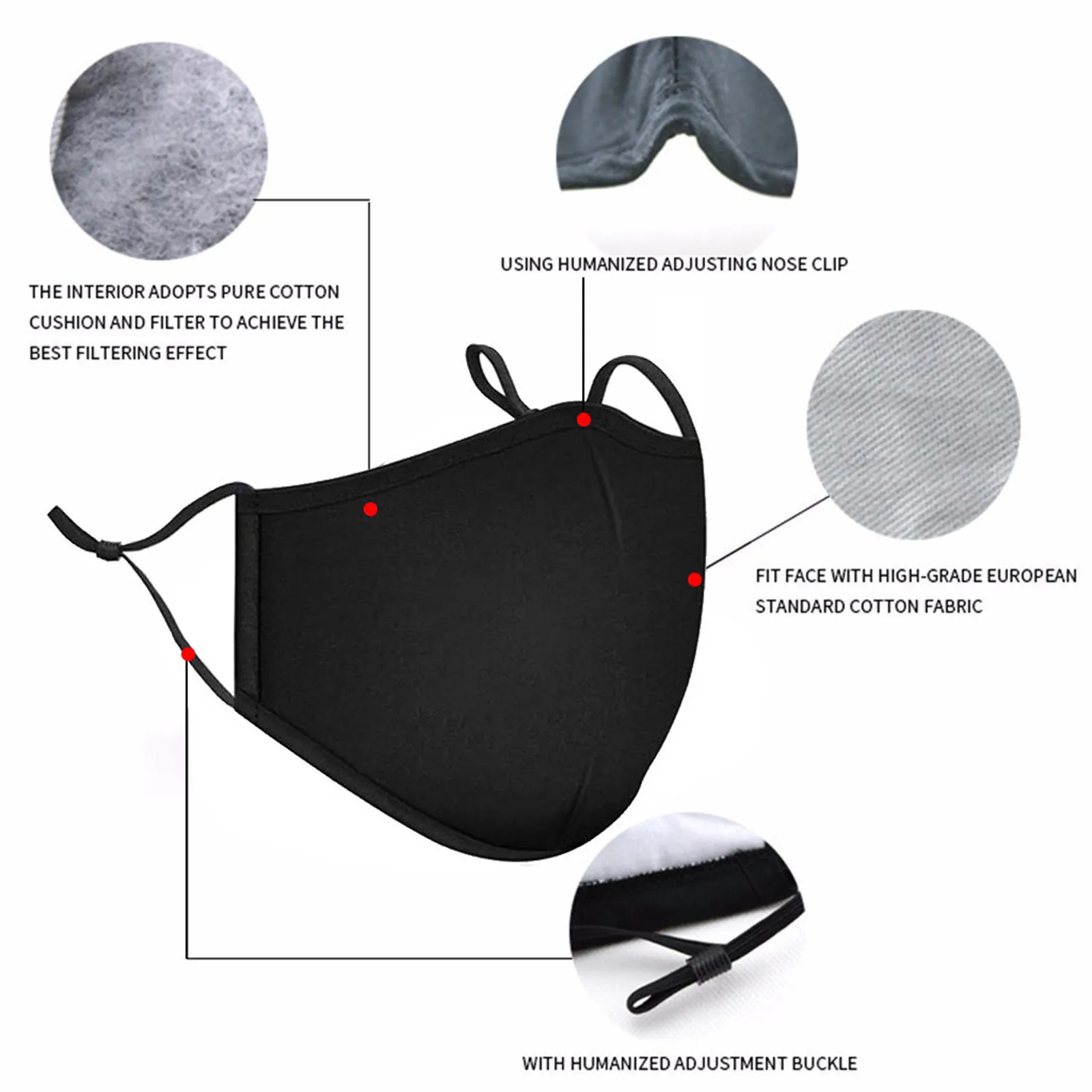 Women Fashion Printing Windproof Fog Haze Mask Washable Reusable Mask Outdoor Dust-Proof Face Protective Mask Reusable Mask