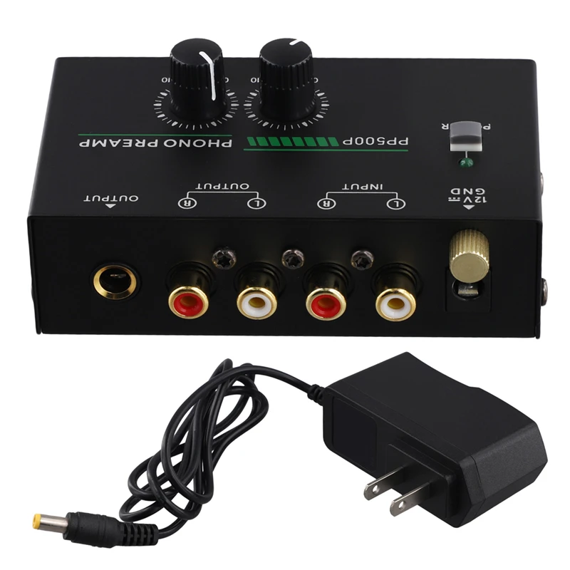 Phono Turntable Preamp, Phonograph Preamplifier With R C A Input, RCA/TRS Output, For Turntable Record Play-A69F