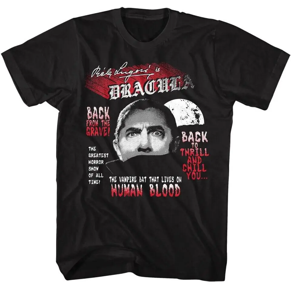 Bela Lugosi Dracula Back from the Grave Men's T Shirt Vintage Vampire Horror