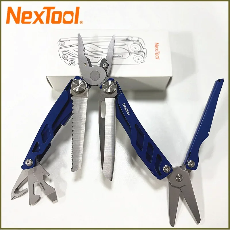 NexTool Flagship Pro Multitool Pliers 16 in 1 Multi-functional edc Outdoor Hand Tools Pocket Knife Saw Scissors Blue Color