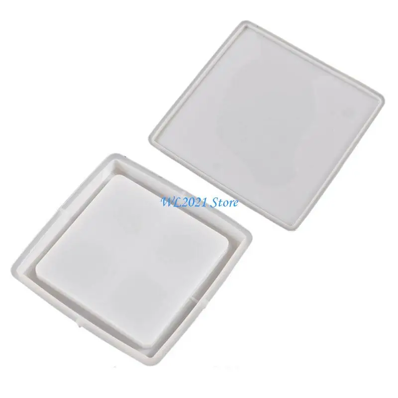 

G5GC Silicone Mold Resin Shaker Molds DIY Cup Mat Frame Epoxy Molds DIY