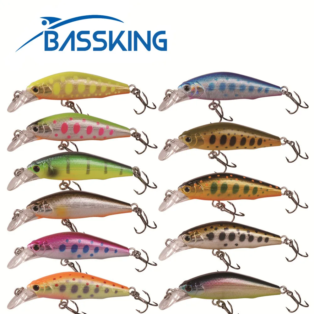 

BASSKING Тонущая приманка в форме гольяна 42 мм, 3,66 г, Крючки VMC, приманка для рыбной ловли, искусственная рыба, приманка, искусственная рыба, рыба, Воблер для рыбной ловли