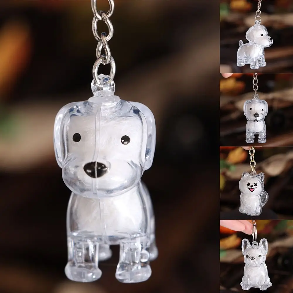 

Transparent Dog Fur Storage Pendant Fur Storage Capsule Handmade Design Dog Shape Keychain DIY Accessories Pet Hair Container