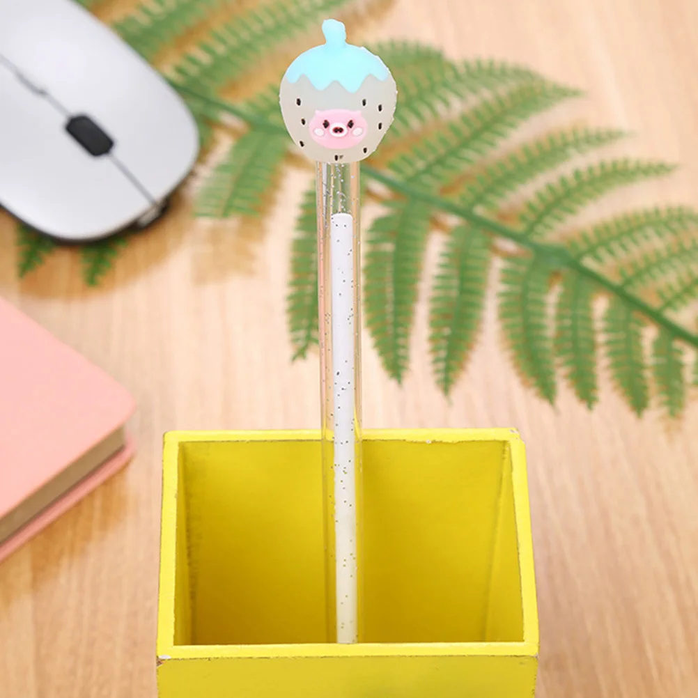 

10Pcs Plastic Gel Pens Cartoon Sign Design Durable Ink Pens Smooth Writing for Students Office Gel Pen Roller Pen