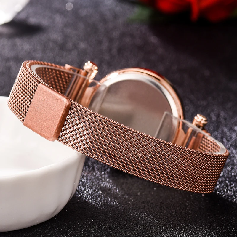 Luxury LED Watch Women Magnetic Bracelet Watches Rose Gold Digital Dress Quartz Women\'s Watches Ladies Clock Relogio Feminino