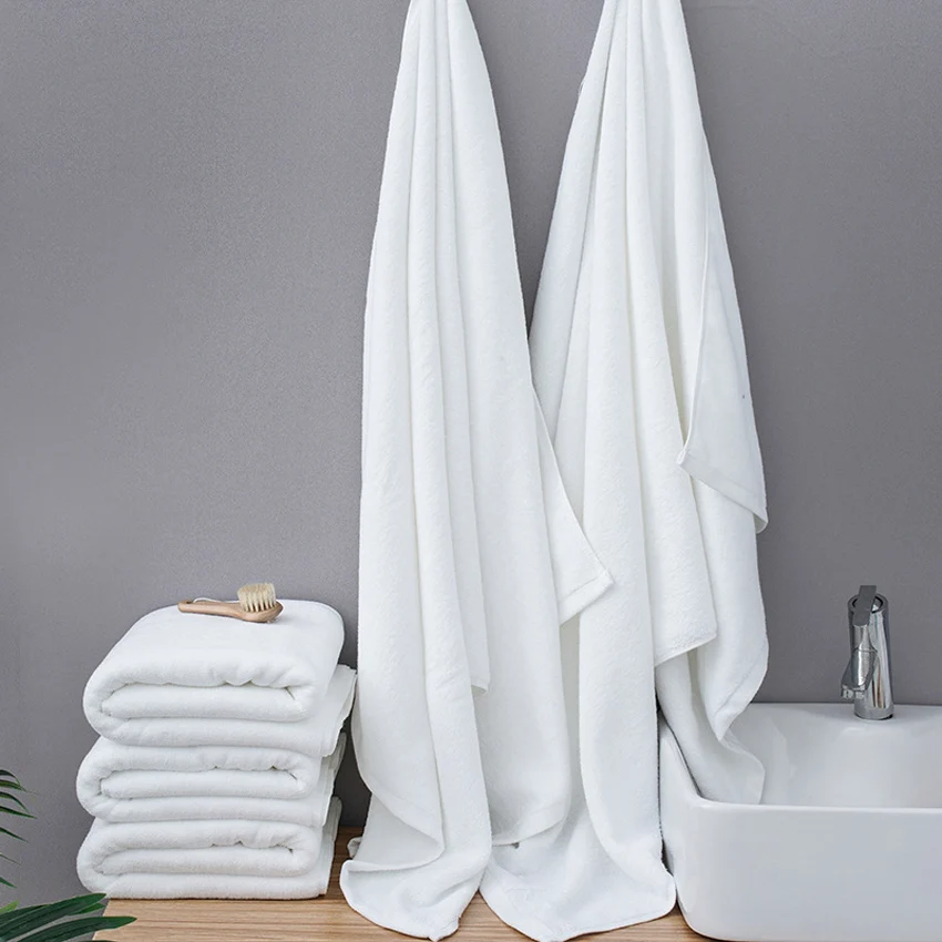 80*180/100*200cm White Large Bath Towel Thick Cotton Shower Towels Home Bathroom Hotel Adults Toalha de banho Serviette de bain