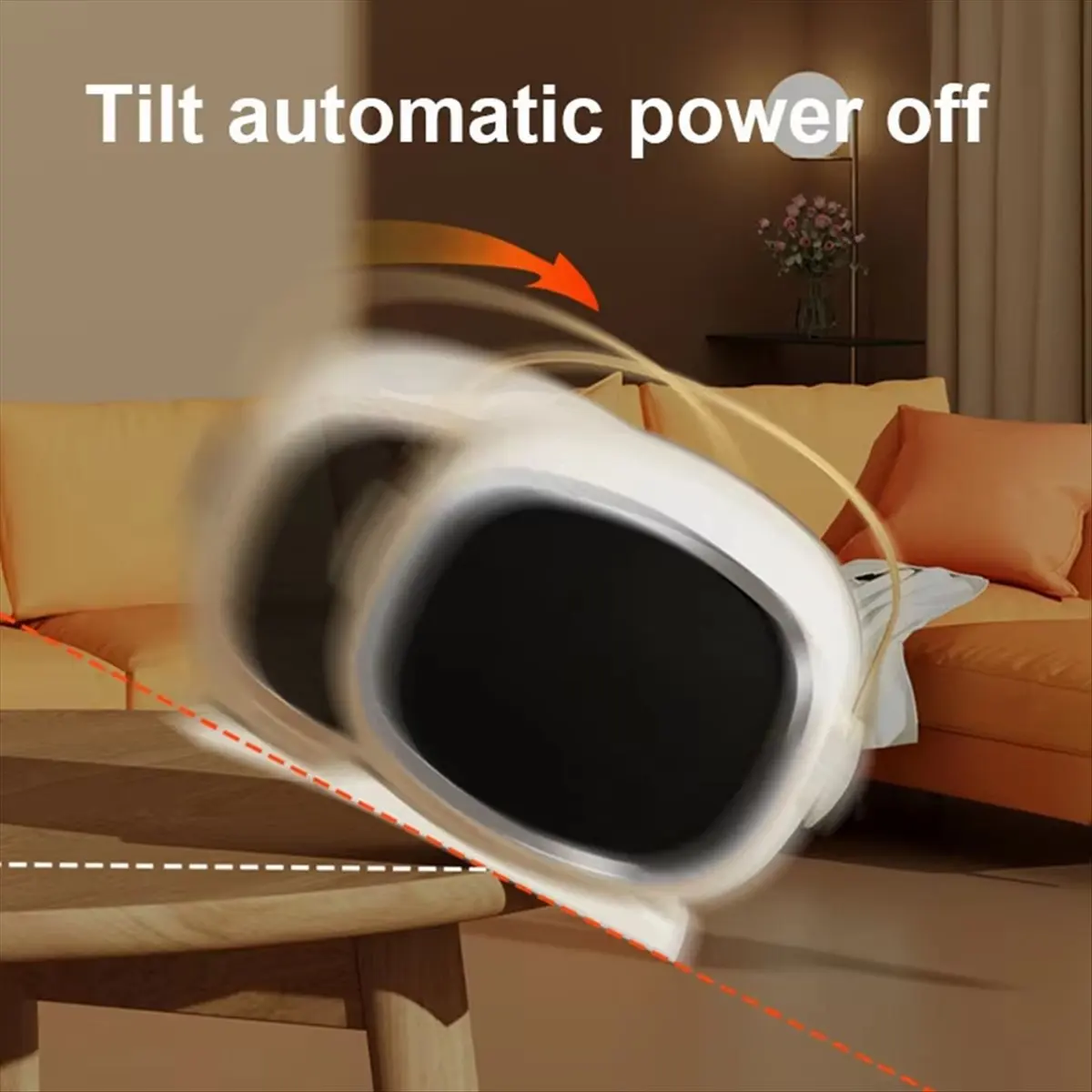 *ABKM Portable Electric Heater Fan, Mini Personal Stove Radiator, Winter Warm Air Machine with Hot Wind, EU Plug