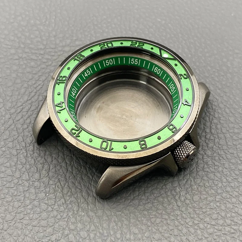 Mod SKX007 Case NH35 Case Gun Grey Seal Back Cover or Transparent Bottom Cover Fits NH34 NH35 NH36 Movement Men Watch Case