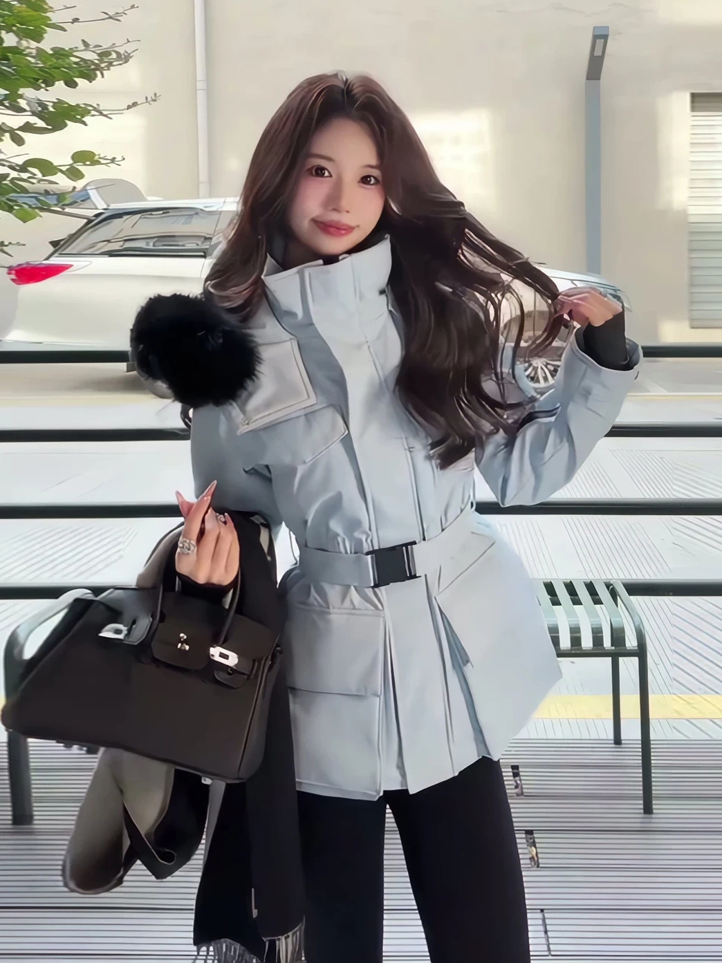 

Женская зимняя парка-пуховик с зауженной талией, утепленная, с дизайном Balac, на молнии, для защиты от снега