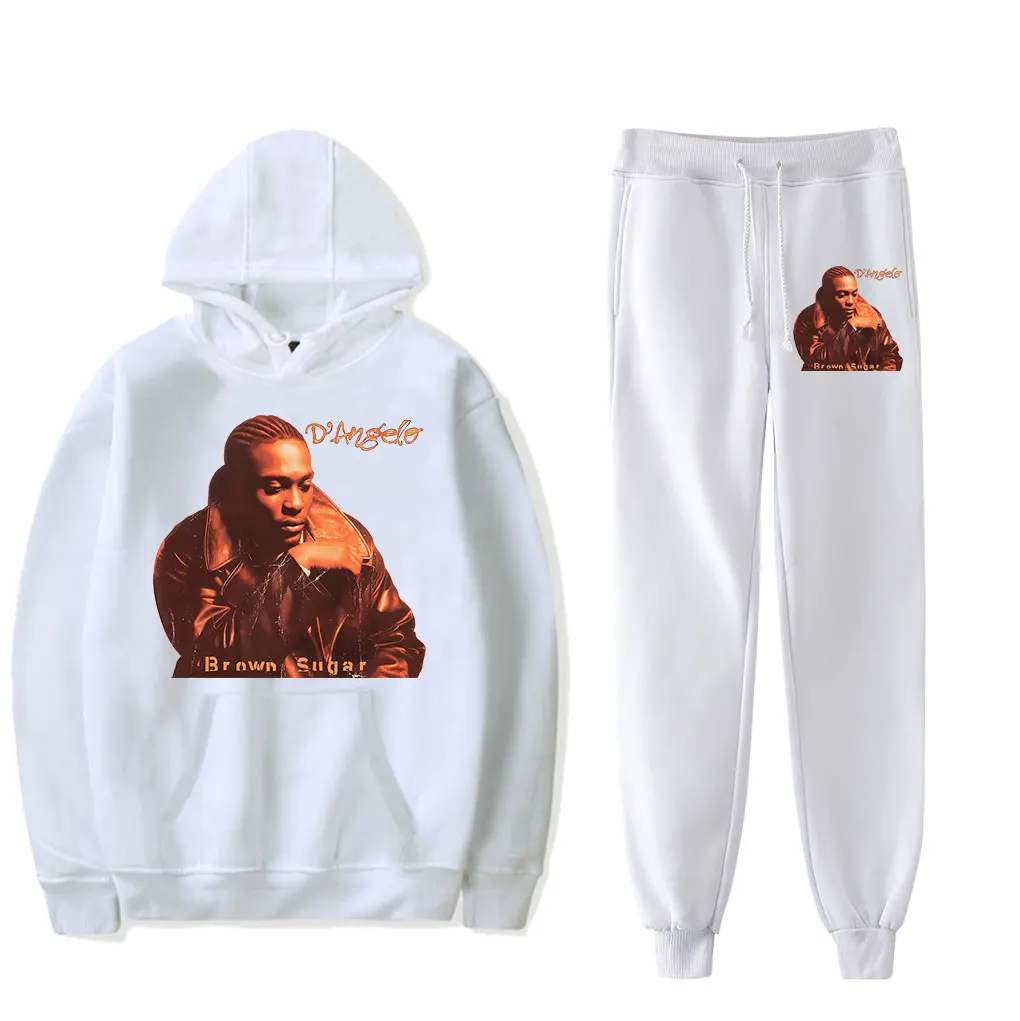 مزق D'Angelo مقنعين السكر البني هوديس الدعاوى الرباط البلوز الرجال/النساء حزام السراويل الرياضية عشاق الموسيقى R & B البلوز