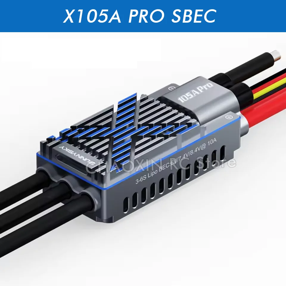 SUNNYSKY X105A PRO SBEC Speed Controller 3-6S X105A ESC For RC70E 3D P3A Fixed-Wing Aircraft/420-520 Series Helicopter/UAV