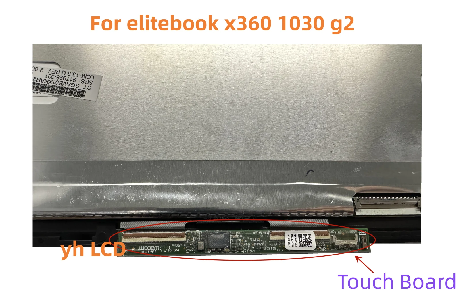 917927-001 13.3 Touch Screen For HP EliteBook X360 1030 G2 Digitizer Replacement Assembly With Frame And Plate FHD QHD