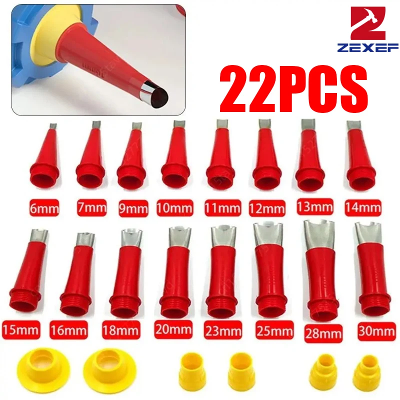 22PCS Stainless Steel Caulk Nozzle Applicator Caulking Finisher Glue Tool Kitchen Bathroom Sink Silicone Sealant Finishing Tool