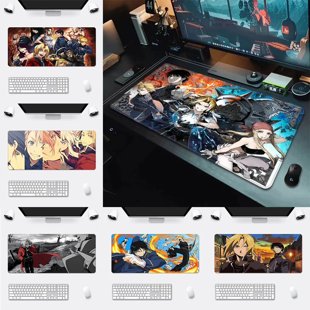 

Fullmetal Alchemist Fashion Mousepad HD Printing Computer Gamers Locking Edge Non-slip Mouse Pad XXL90x40cm Keyboard PC Desk Pad