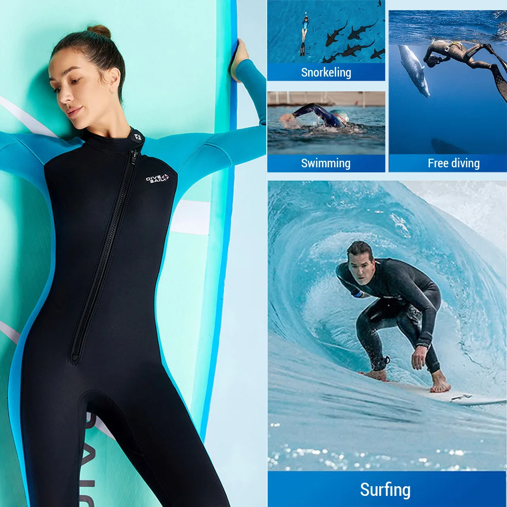 

Женский гидрокостюм, женский полный гидрокостюм, женские неопреновые гидрокостюмы 3 мм для взрослых, цельный гидрокостюм с длинными рукавами для всего тела