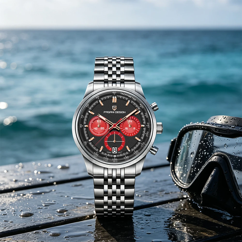 PAGANI DESIGN 2026 Neue Herren Chronograph VK63 Quarzuhr 41mm Herrenuhr Saphirglas Wasserdichte Uhr Top-Marke Geschenkuhr für Männer