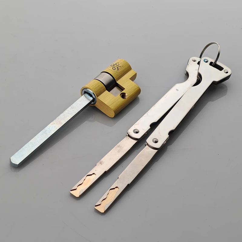 Smart Lock Fully Automatic Fingerprint Cylinder Anti-Theft Flat Tail Single-Open Electronic Door Emergency Lock Head