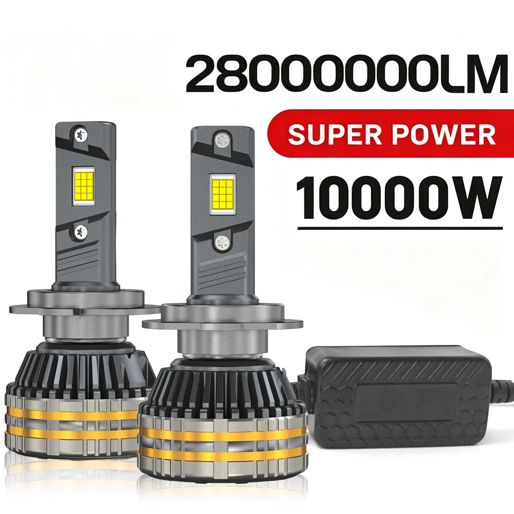 

10000W 28000000LM H7 LED Headlight High Power Canbus H1 H7 9005 HB3 9006 HB4 9012 Turbo Lamp 6000K Car Light 12V 24V