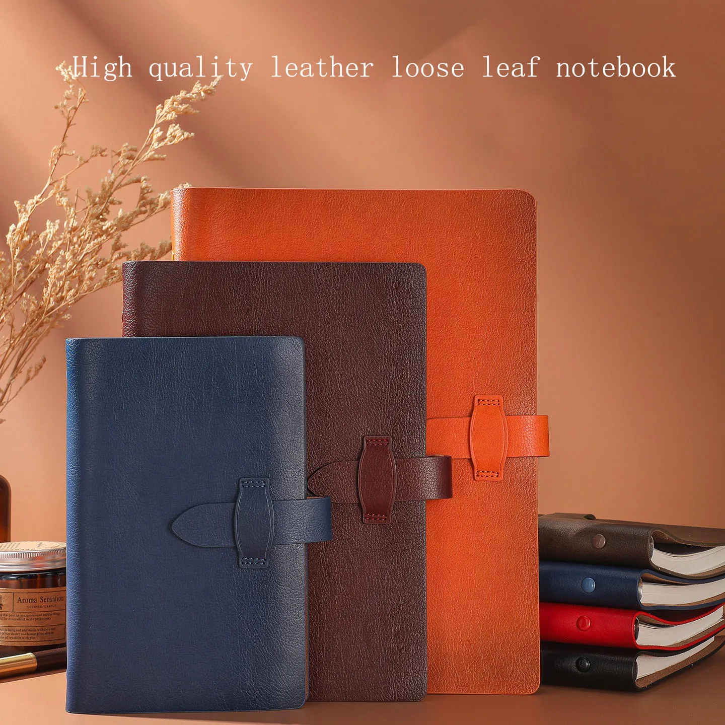 Retro Echt Leder A6 Notebook Modevol Zakelijk Werkkantoor Lose blad Notebook Navulbare Lose blad vergadering notebook