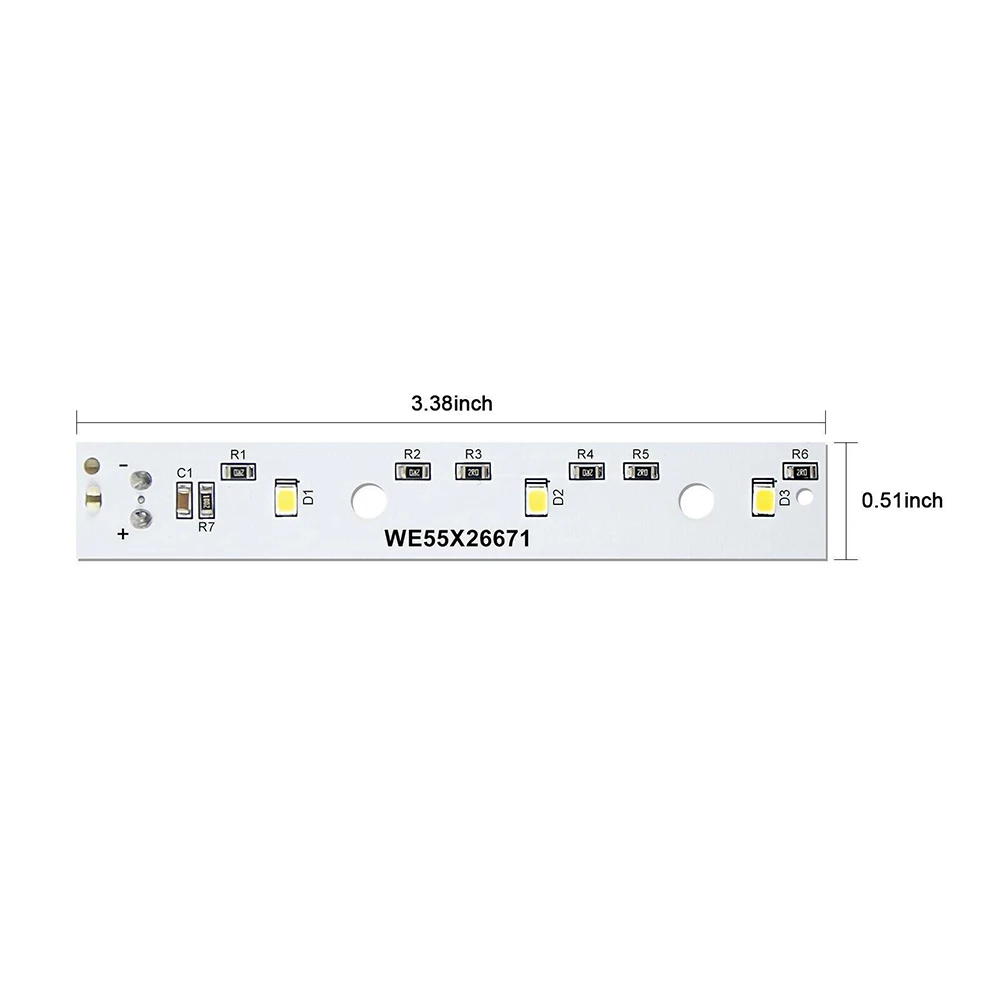

1PC WE55X26671 Strip Light For GE Refrigerators Strip Light Commerical For Kegerator, Compact Fridge 8.58cm*1.29cm Lamp