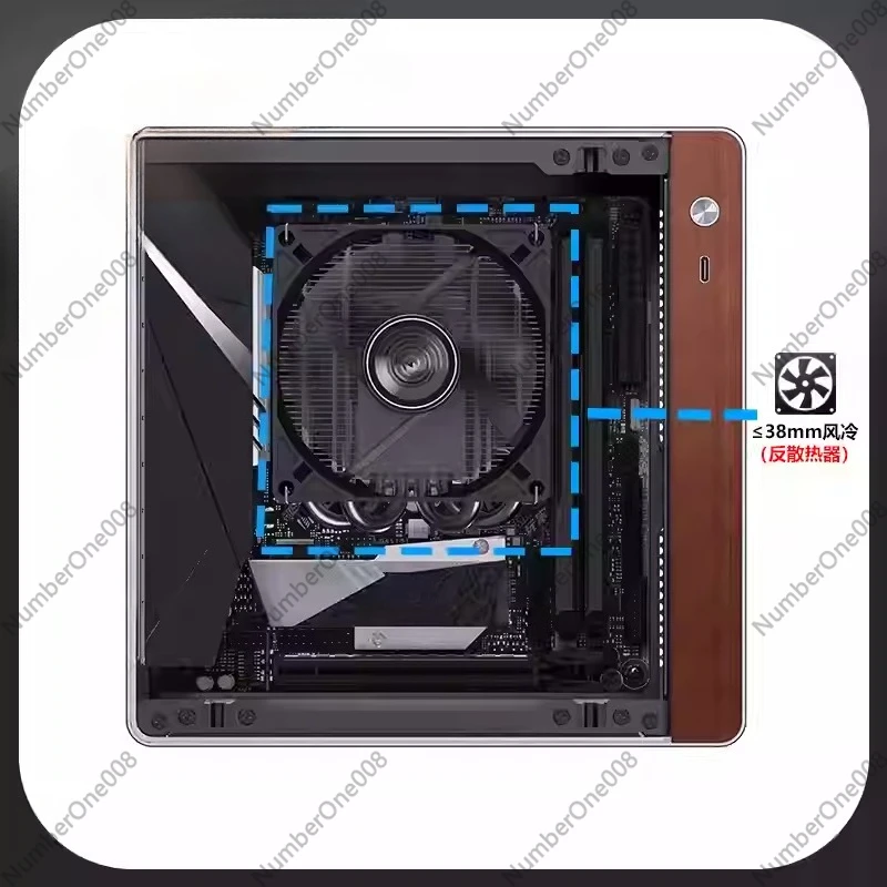 

NV10 N10 ITX Mini Desktop Case 3.3mm Aluminum Alloy Chassis Shell Support 1U FLEX Power Suppl 4.5L Volume Small PC Casing