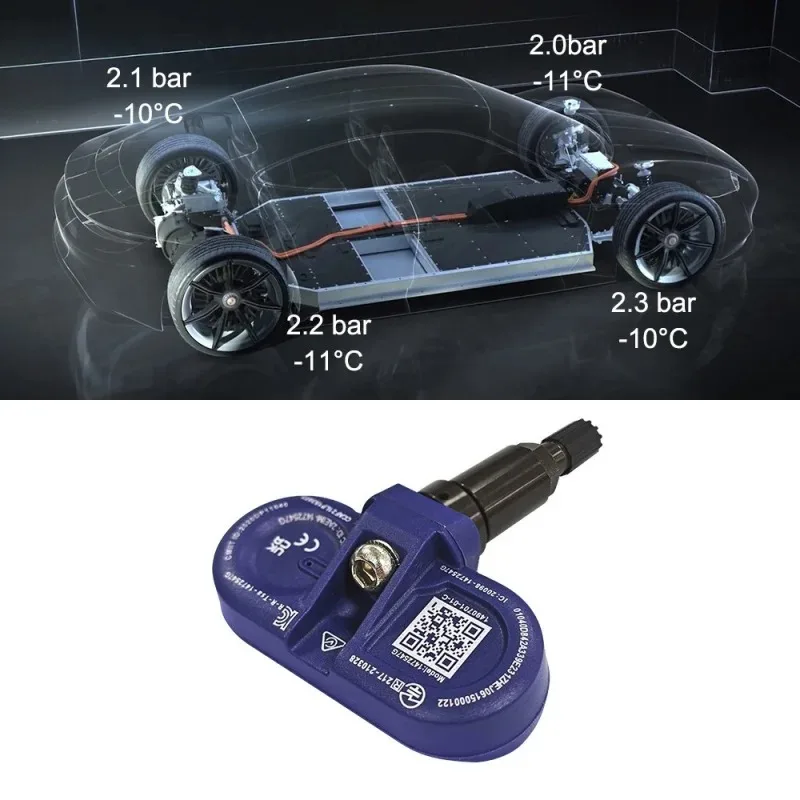 

1490701-01-C For Tesla Model 3 Y S X 2020-2024 TPMS Sensor Tire Pressure Monitor Sensor BLE Bluetooth Replace 1490701-01-B 4Pcs