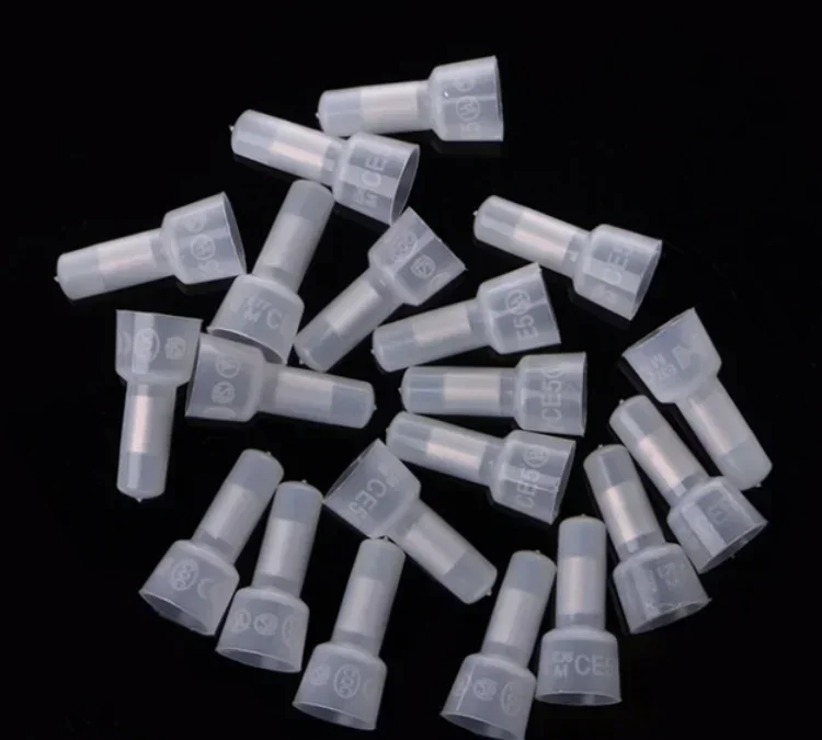 50pcs CE Type CE-1 CE-2 CE-5 CE-8 Wire Terminal Pressure Line Nylon66 Closed End Caps Connector Car Audio Cable Crimp Splice