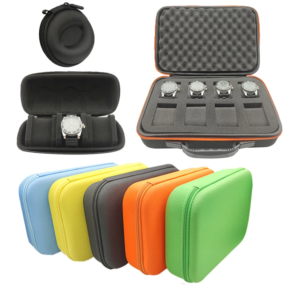 Portable EVA Watch Box Colorful Watch Storage Case Organizer Protective Safety Canvas Sponge Shockproof EVA Tool Storage Bag