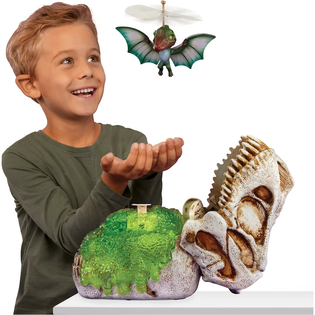 GrossMos Flying Dino Intelligent Sensor Flying Dragon Roarable Interactive Toy Dinosaur Skull Decoder Toy Boy's Birthday Gifts