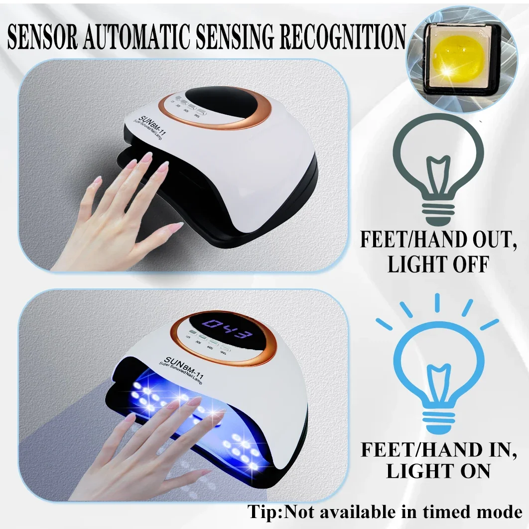 Professionele 66-LED's UV LED-nagellampdroger met vier timers voor nagelgellak uithardende manicure