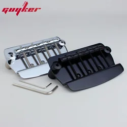 Chrome 4 String Hard Tail Fixed Bass Bridge MMB4 Chrome Black