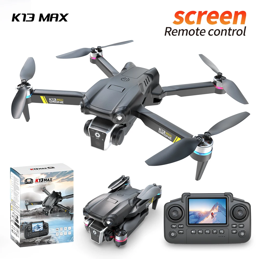 

K13MAX Drone Professinal RC 8K HD Cameras WIFI FPV Height Hold Gesture Photography Foldable Quadcopter Screen Remote Control Toy