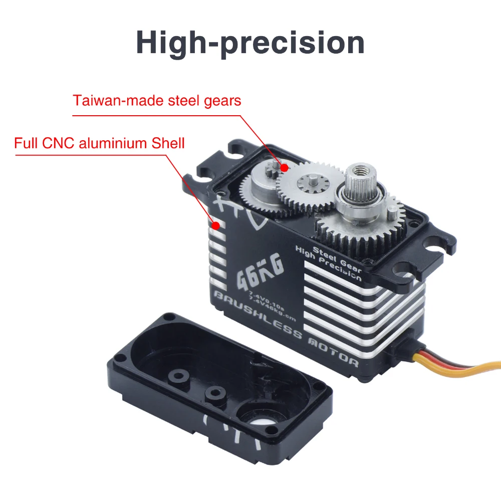 BLS-HV7146MG JX Waterproof Servo 46KG Brushless Standard Full CNC Digital Steel Gear for RC Car Truck Crawler Helicopter Robot