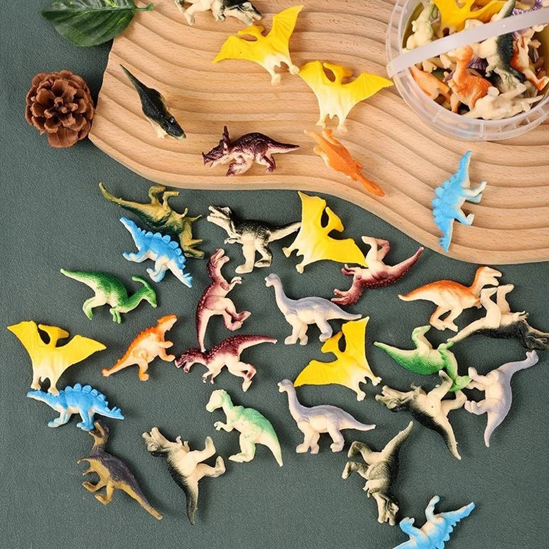 Set di giocattoli di dinosauri da 20 pezzi: figure di dinosauri solidi, alberi e rocce di dinosauri realistici, uova e nidi di dinosauro, regali per bambini