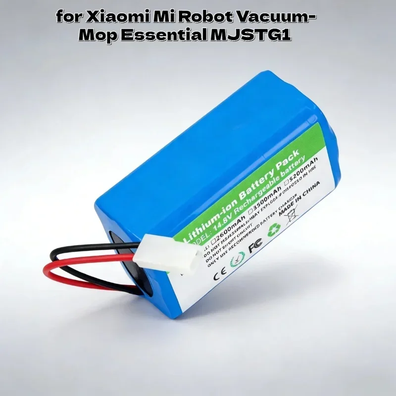 14.4V 5200mAh Long Lasting Replacement Battery Premium Li-ion Cells Pack for Xiaomi Mi Vacuum-Mop Essential MJSTG1