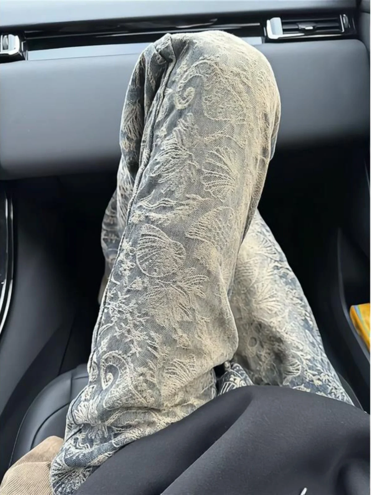 

Мужские джинсы с вышивкой в стиле ретро, весенний дизайн, прямые брюки, повседневная одежда в уличном стиле, хлопок/полиэстер