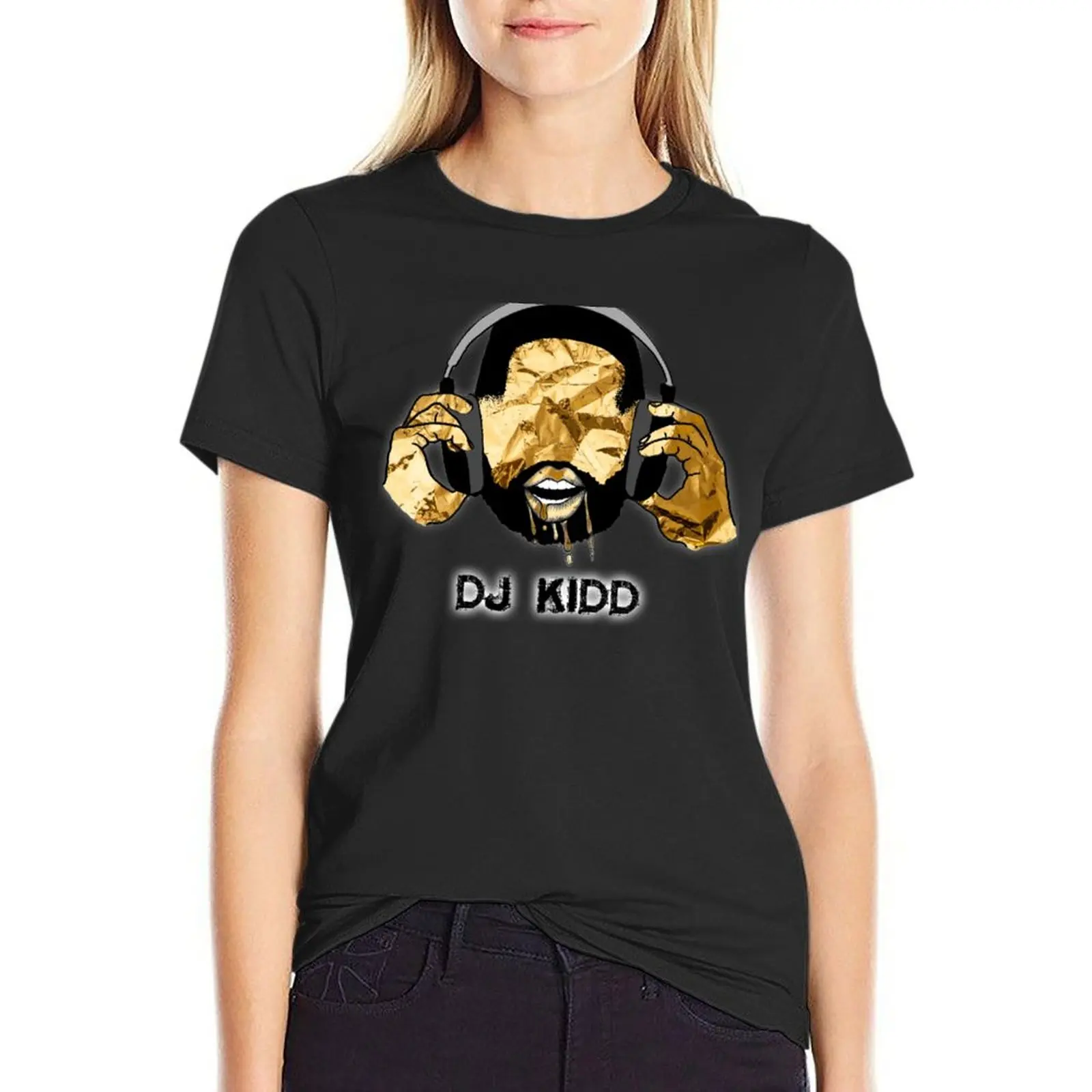 

DJ Kidd Logo T-Shirt tops Aesthetic clothing t-shirts for Women cotton