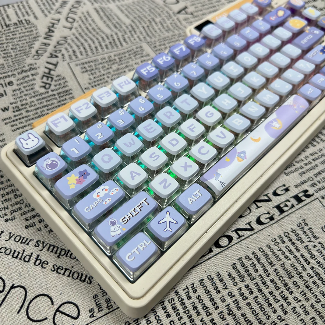 

Star Tutu theme ASA height PBT thermal sublimation four-sided transparent keycap adaptation 64/68/75/84/87/98