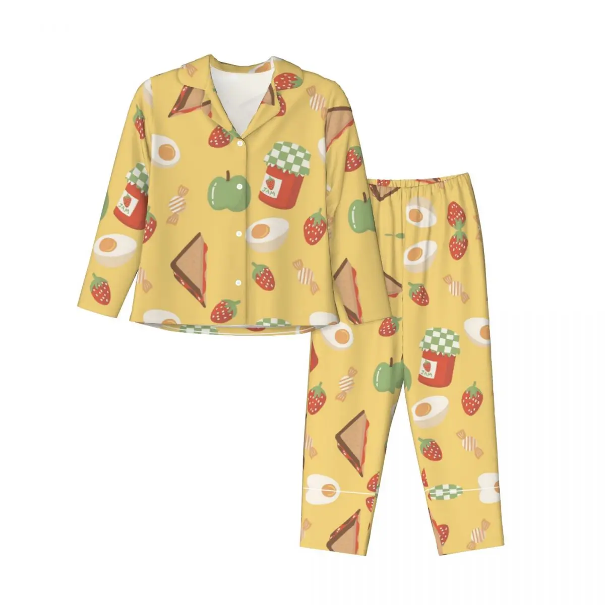 Ensemble de pyjama à motifs mignons pour femmes, vêtements de détente, Ins, 2 pièces