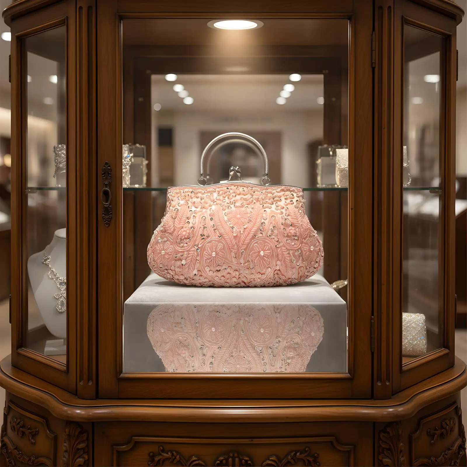 

Women Clutch Bags Ladies Beads Evening Bags Wedding Party Bridal Embroidered Handbag Women Solid Retro Small Totes Mini Wallets