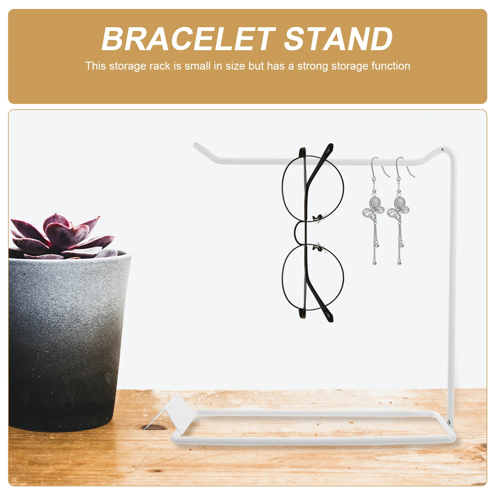 

Durable Iron Jewelry Organizer Stand Display Rack For Bracelets Watches Hair Hoops And Accessories Storage